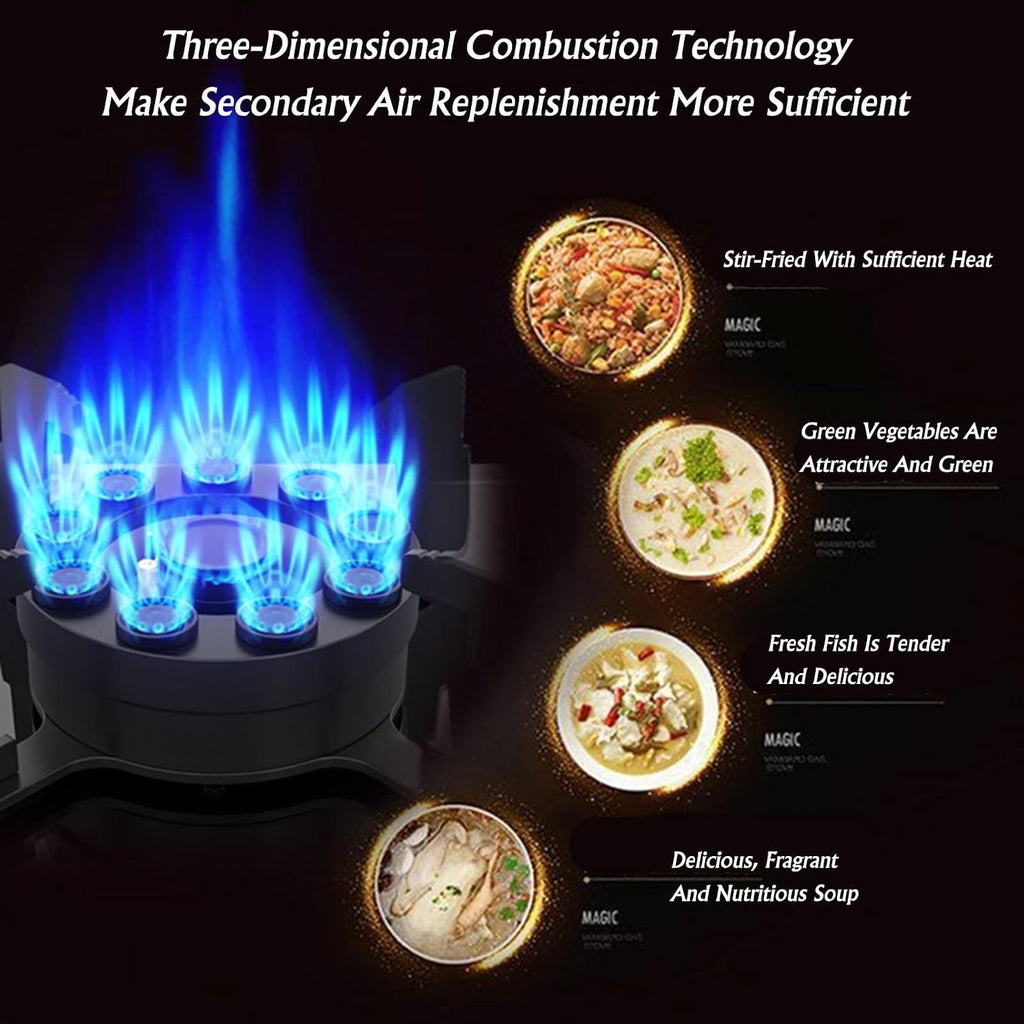 Propane Stove,2 Burners Portable Propane Stove,tempered Glass Gas Cooktop,Maximum 29002BTU for Food Trucks and Family Restaurants (Color : NG, Size : Style 1)