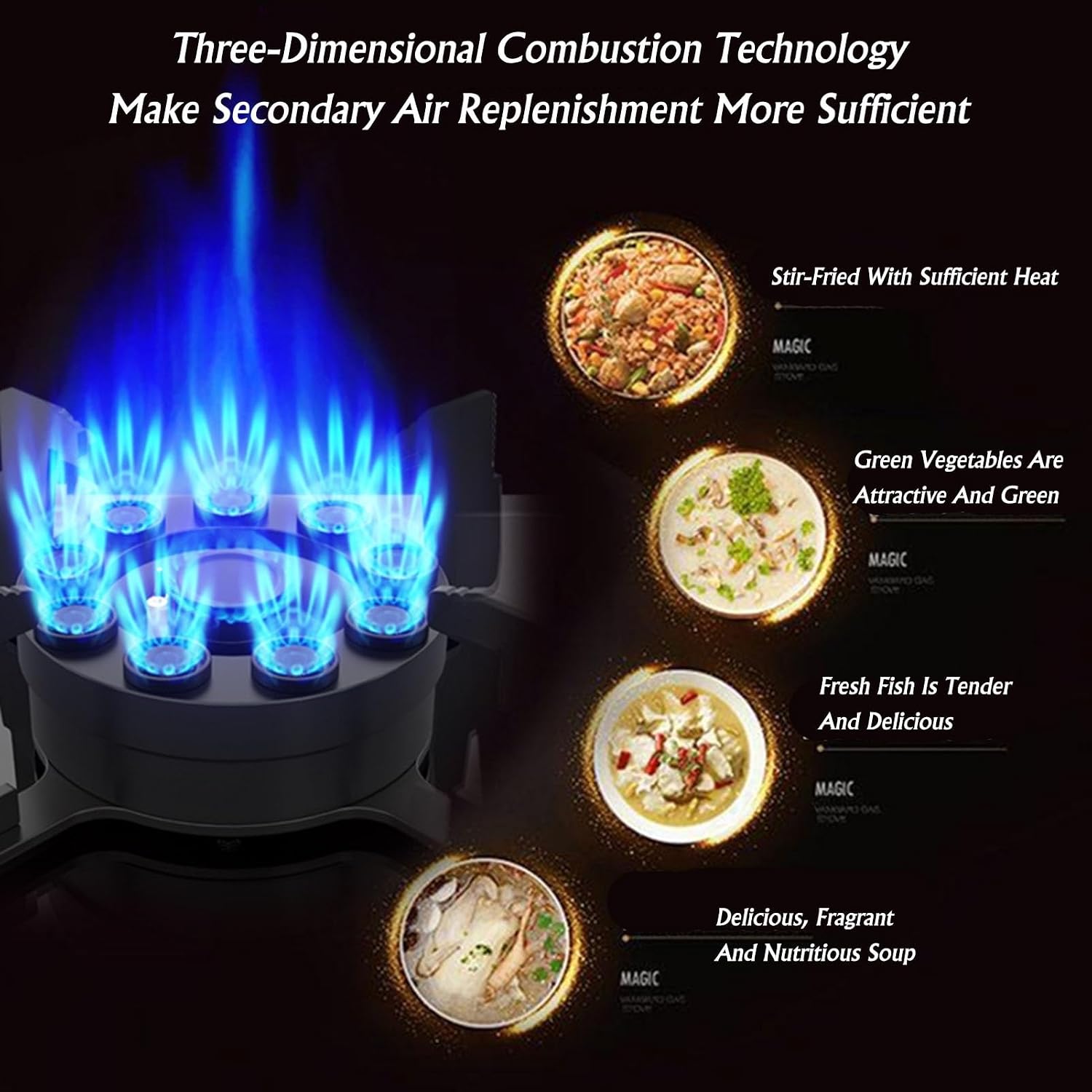 Propane Stove,2 Burners Portable Propane Stove,tempered Glass Gas Cooktop,Maximum 29002BTU for Food Trucks and Family Restaurants (Color : NG, Size : Style 1)