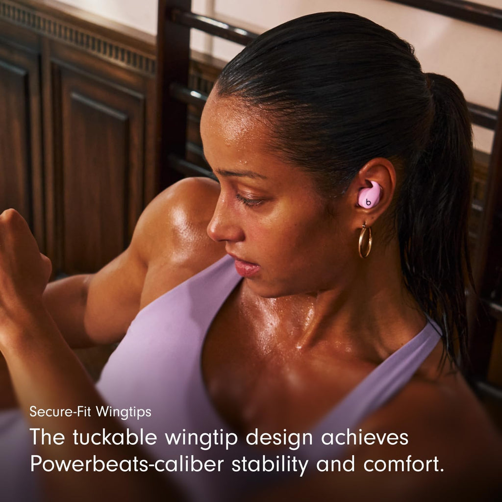 Beats Powerbeats Fit - Wireless Noise Cancelling Workout Earbuds with Secure-Fit Wingtips, Up to 30-Hour Battery Life, Sweat & Water Resistant, Apple & Android Compatible - Power Pink