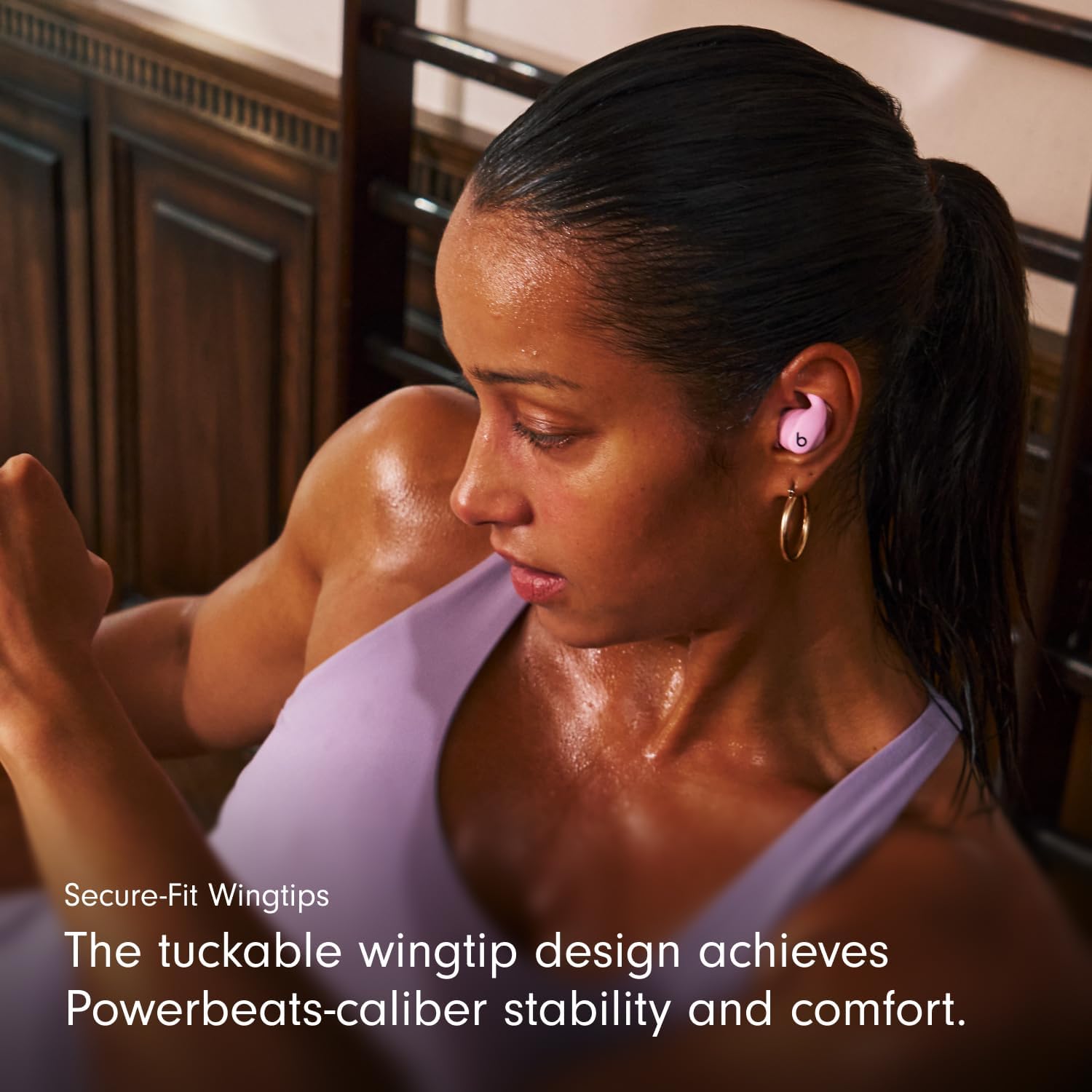 Beats Powerbeats Fit - Wireless Noise Cancelling Workout Earbuds with Secure-Fit Wingtips, Up to 30-Hour Battery Life, Sweat & Water Resistant, Apple & Android Compatible - Power Pink