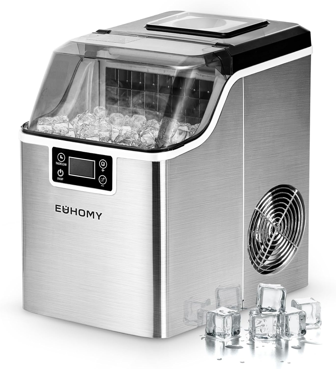 EUHOMY Ice Cube Maker Machine Countertop with 24 Pcs Ready in 13 Mins & Brita Standard Water Filter Replacements, Includes 6 Filters for Pitchers, Lasts Two Months or 40 Gallons