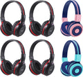 SIMOLIO 4 Pack Wireless IR Headphones for Car DVD and 2 Bluetooth Headphones for Kids, Infrared Headphones Compatible with Honda Odyssey & uConnect VES & Dodge Grand Caravan & Chevy Suburban 2006