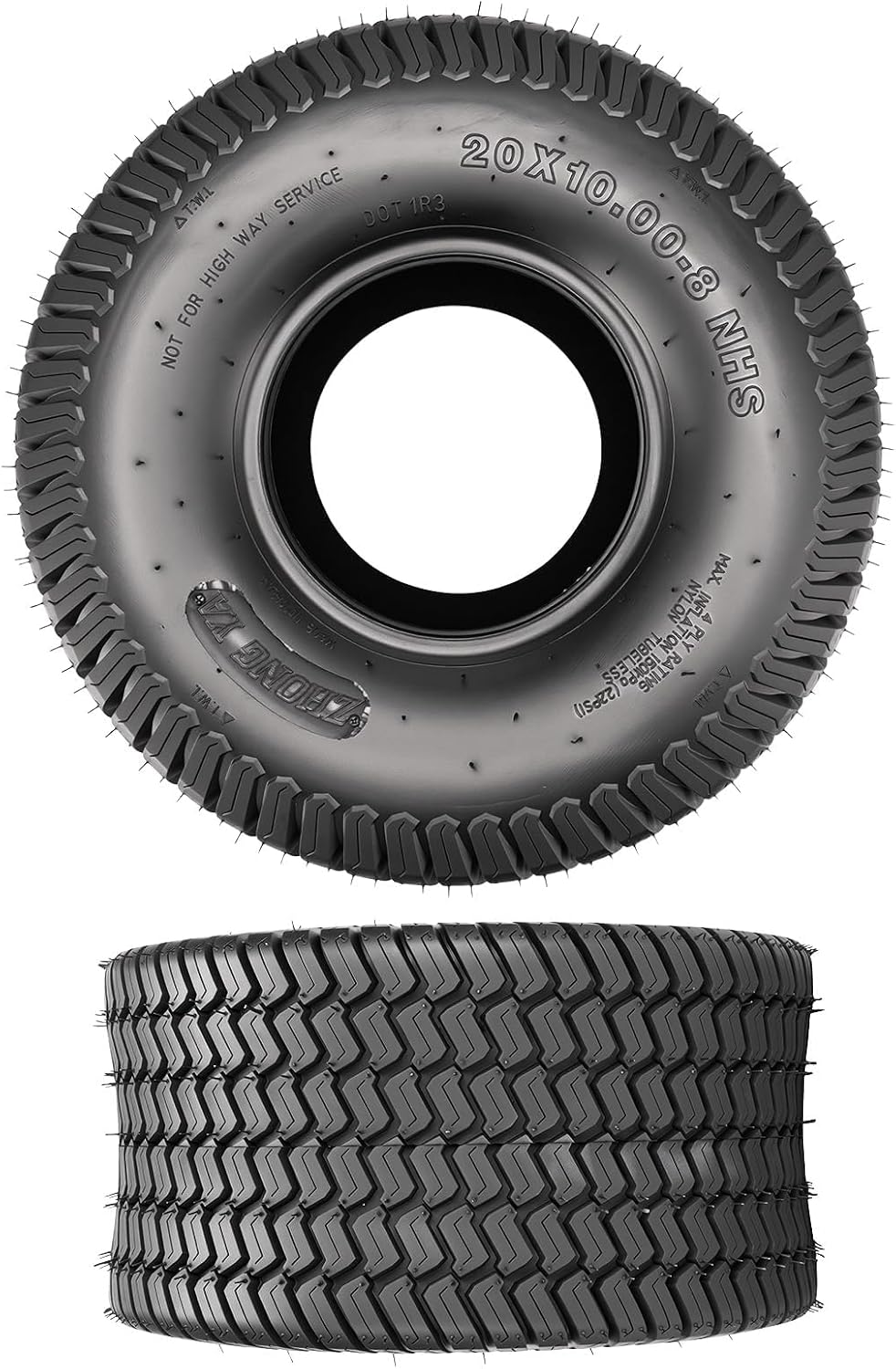 KAX 20x10-8 Lawn Mower Tires,20x10-8 Mud Tires for Off-Road, Golf Carts,4 Ply, 2Pcs,Tubeless Z-160