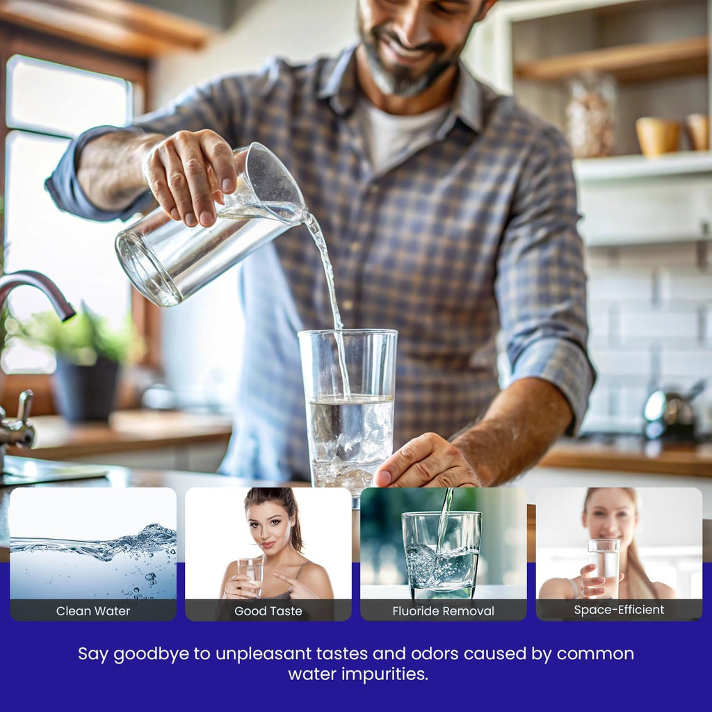 Crystal Quest SMART/Fluoride Removal Water Filter Pitcher Cartridge – Advanced Filtration for Clean, Healthy Water, Removes Contaminants, Long-Lasting, Easy Installation - 1,000 Gallons [Pack of 6]