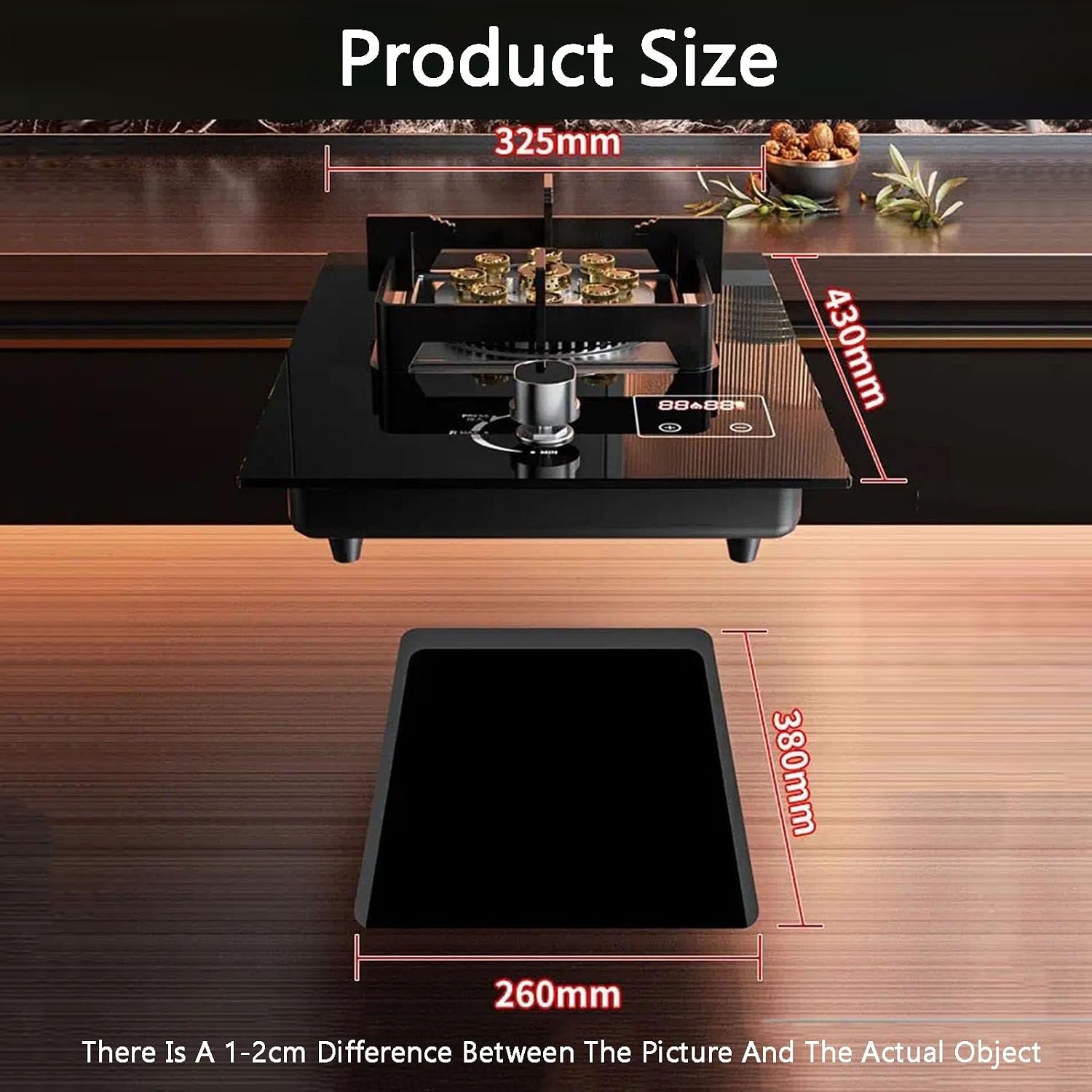 Gas Cooker,9.8kW Tabletop NG gas Stove,Single-Burner Built-in LPG cooker,for Family Restaurants Food Stalls(LPG)
