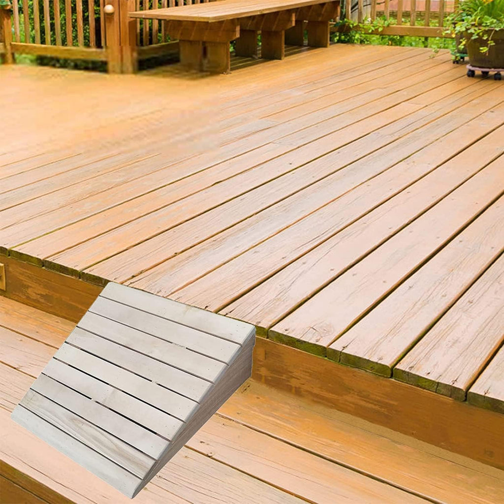 Wooden Transition Ramp for Front/Back Door Steps, Porch Entrance Threshold Ramps (Size : 10cm/4inch)