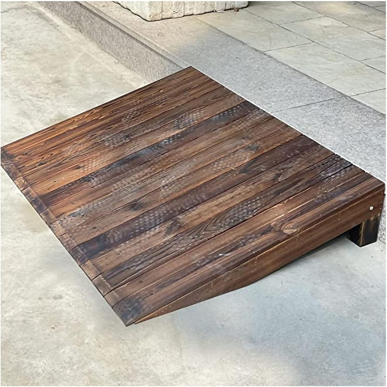 Wood Wheelchair Ramp Threshold Ramp 4' 7' 8' 10' 12' Rise, Portable Lightweight Ramp, Home Stairs Doorway Solid Wood Barrier Free Slope Pad (Size : 23.6x27.5x8in/60x70x20cm)
