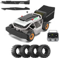 Mowrator S1 4WD 18Ah Remote Control Lawn Mower with Wide Wheels, All-Season Yard Care, 85% (40°) Slope Climbing, with Leaf Shredding Vacuum, 21' Width, 1.5–4.3' Cutting Height, Up to 1.12 Acres