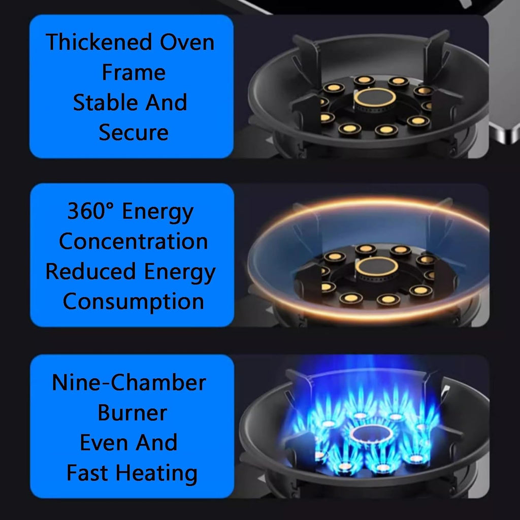 Gas Cooker,5.2kw Single-Burner Gas Stove,Desktop and Embedded Dual-Purpose,Suitable for Family Restaurants,Energy-Saving(NG)