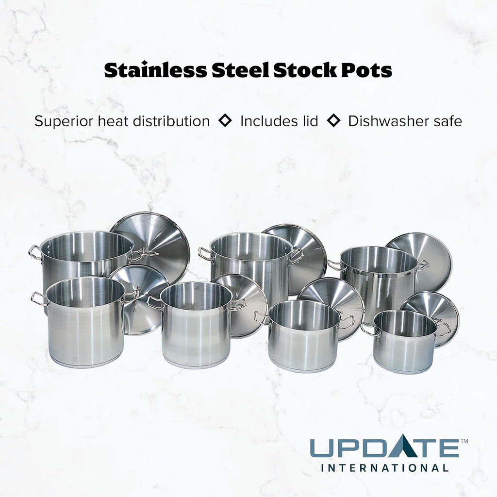 24 Qt Stainless Steel Stock Pot w/Cover