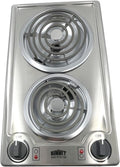 Summit 12' 2 Burner Electric Cooktop 115 Volt Coil Electric Cooktop, ADA compliant, Stainless Steel- CCE213SS
