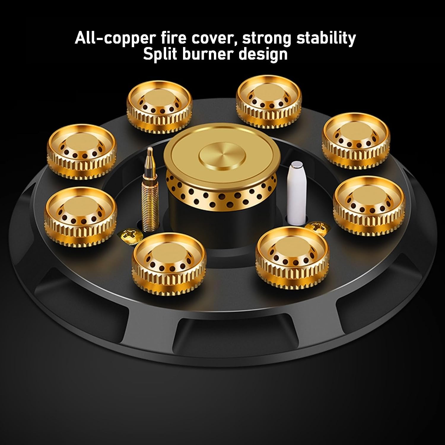 Indoor Gas Stove, NG/LPG Single Burner 5.2kw,Thermocouple Flameout Protection Device Portable Single Stove,for Home(LPG)