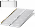 FACHNUO Portable Wheelchair Ramp 4FT, Non-Skid Aluminum Folding Threshold Ramp, Handicap Ramps for Wheelchairs for Home Steps/Doorways/Stairs/Curbs/, Scooter Ramp for Car, 800lbs Weight Capacity