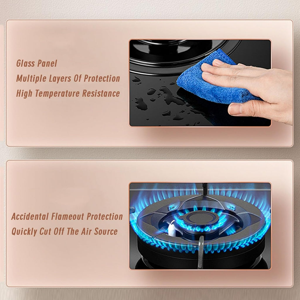 1 Burner Propane Stove,Portable Gas Stove,Max 15354BTU with Pulse Electronic Ignition Tempered Glass Suitable for Apartments or Kitchens(black) (Color : LPG)