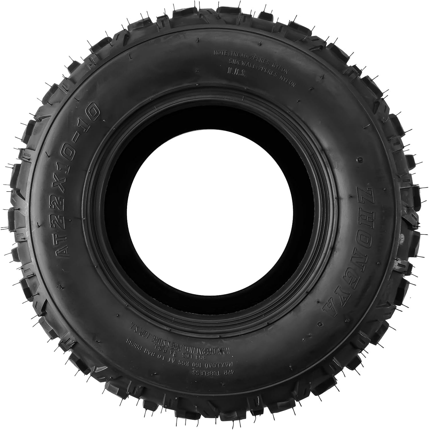 KAX 22x10-10 22x10x10 Tire Tubeless Mini Bike Go Kart ATV Quad 4 Wheeler 4PLY Z-183 2PC