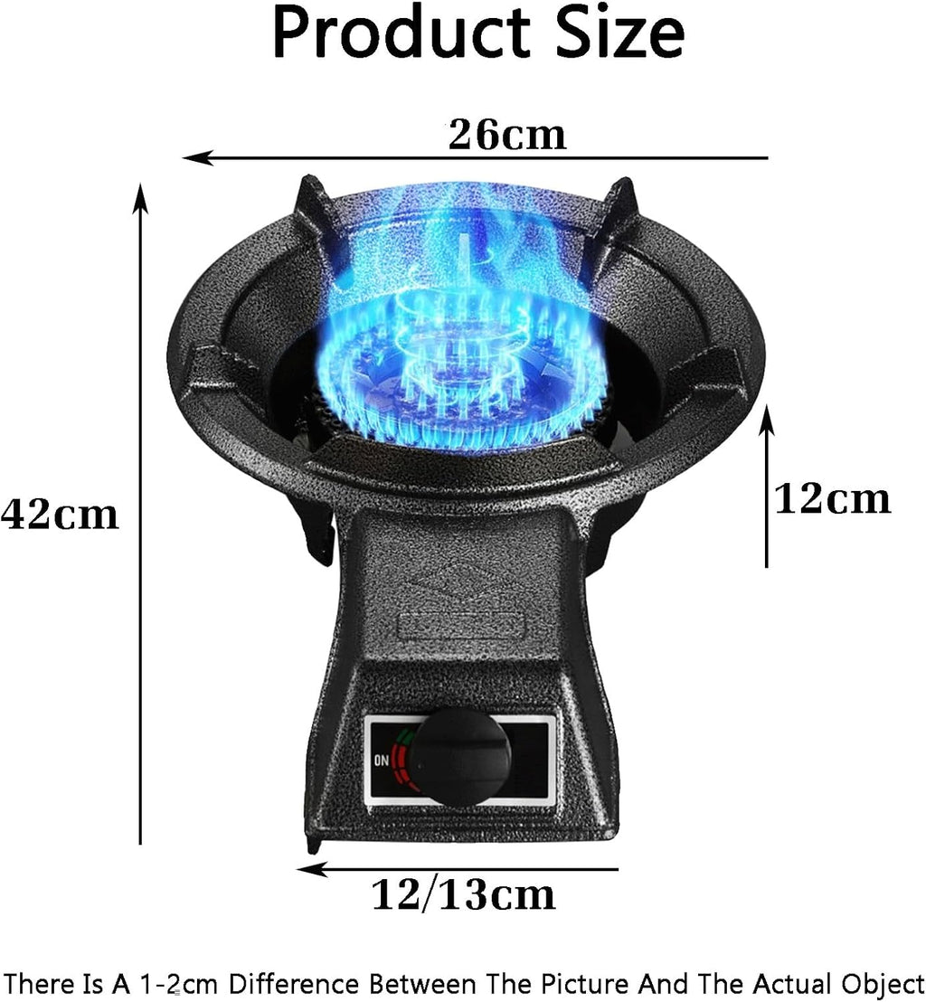Gas Cooker,7kW LPG Stove,Single-Burner Tabletop Gas Cooker,Suitable for Camping Restaurants Home Use
