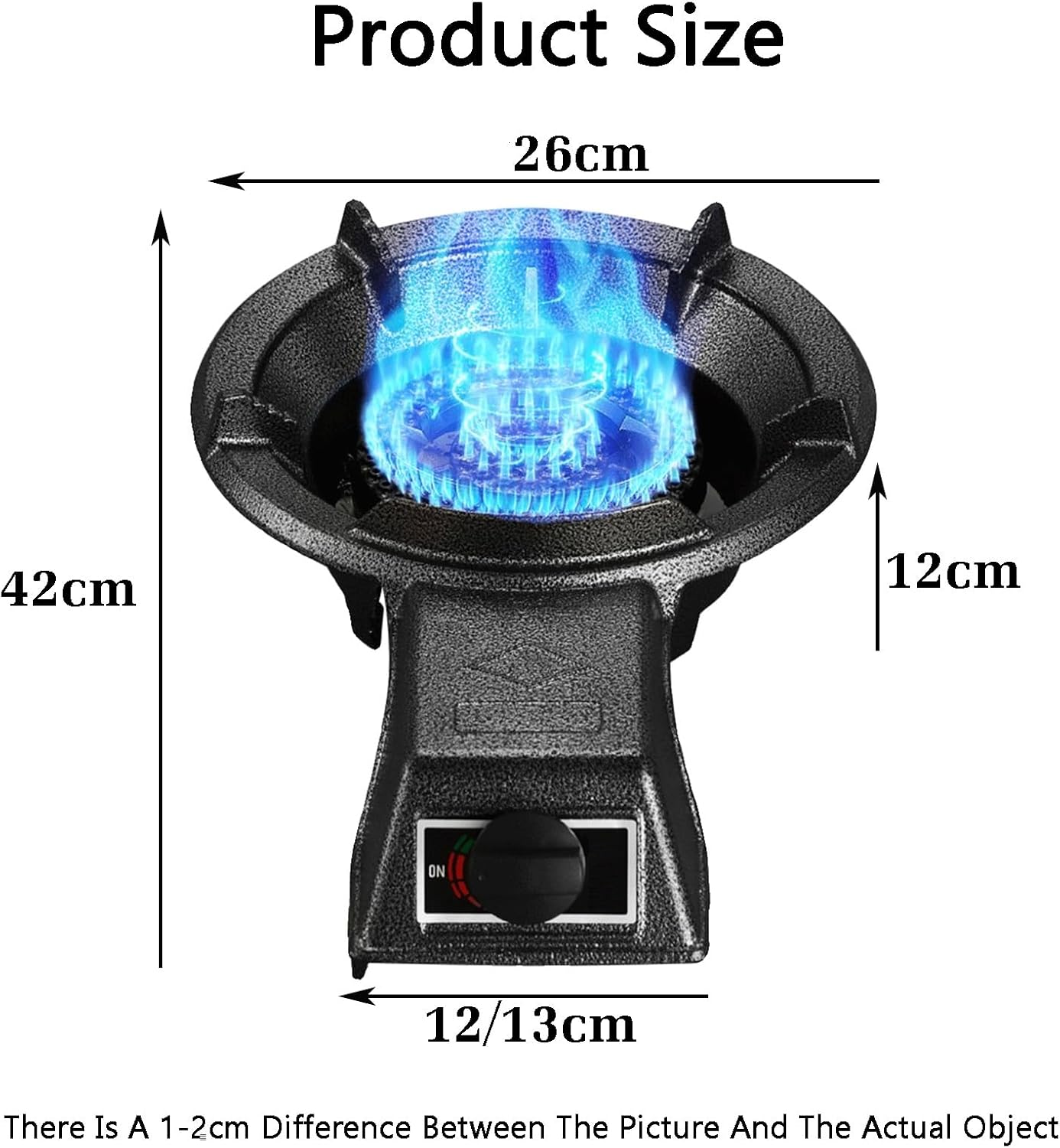 Gas Cooker,7kW LPG Stove,Single-Burner Tabletop Gas Cooker,Suitable for Camping Restaurants Home Use
