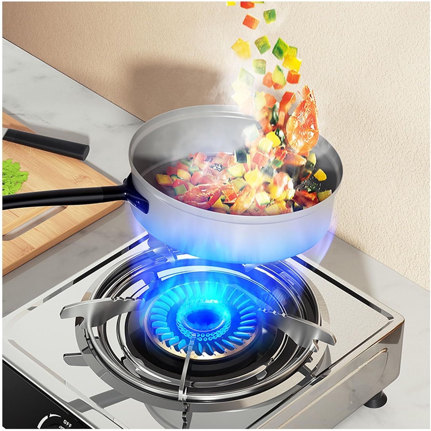 Portable Gas Stove,Cassette Stove,Max 14330.4BTU Single Burner Cassette Stove Piezo-Ceramic Ignition,for Camping Cooking Car Travel Home and Apartment (Color : LPG, Size : Style 2)