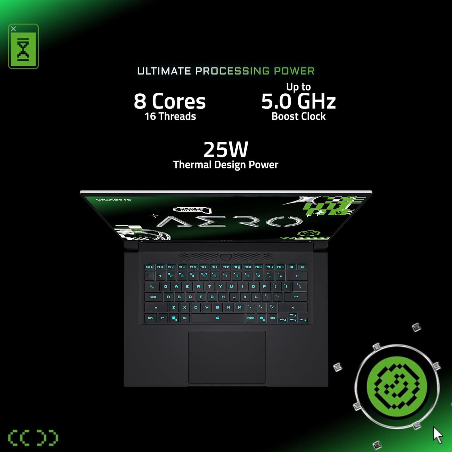 GIGABYTE AERO X16, Copilot+ PC - 165Hz 2560x1600 WQXGA - Manufactured by NVIDIA GeForce RTX 5070 - AMD Ryzen AI 7 350-1TB SSD with 16GB DDR5 RAM - Windows 11 Home - Space Gray - 1WH93USC94AH