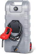 ‎DNA MOTORING 58L Portable Fuel Caddy Tank Container for Gasoline Diesel Light Oil,13 Gallon, 2 Gal/Min,Grey,TOOLS-00302