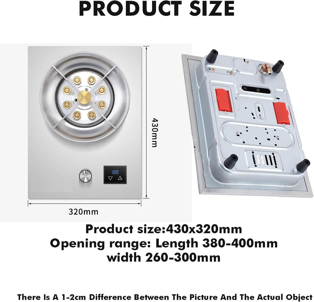 Portable Gas Stove,1 Burner Gas Stove,5.2KW Fire Ring Wok Burner,Tempered Glass Top Cooking with Flameout Protection,for Home Kitchen(NG)