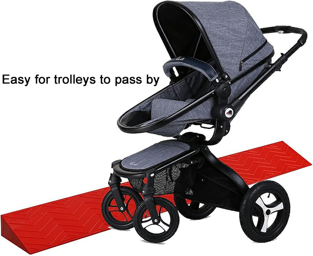 Ramps Portable Threshold Ramps, 3-9cm High, Indoor Curb Ramps, Non-Slip Kerb Ramp for Threshold Wheelchair Scooter Sweeping Robot, Door Step Accessible Rise Channel Mat (Color : Yellow, Size : 100x1