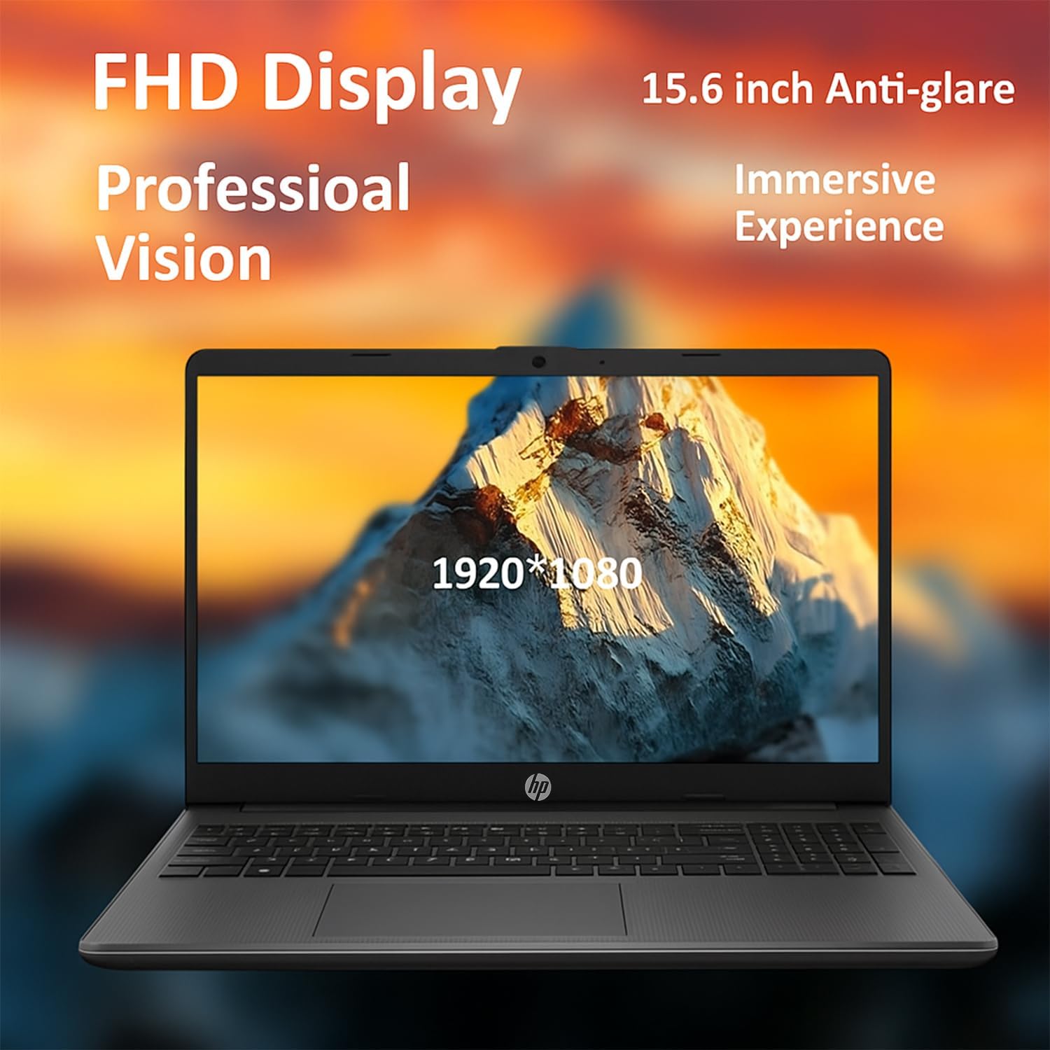 HP Business Laptop with Microsoft Office 365, AMD Ryzen 5 5500U Processor (Beats i7-1165G7), 15.6' FHD Display, 16GB RAM, 512GB SSD, Ethernet RJ-45, SD Card Reader, HDMI, Windows 11 Pro, WOWPC USB
