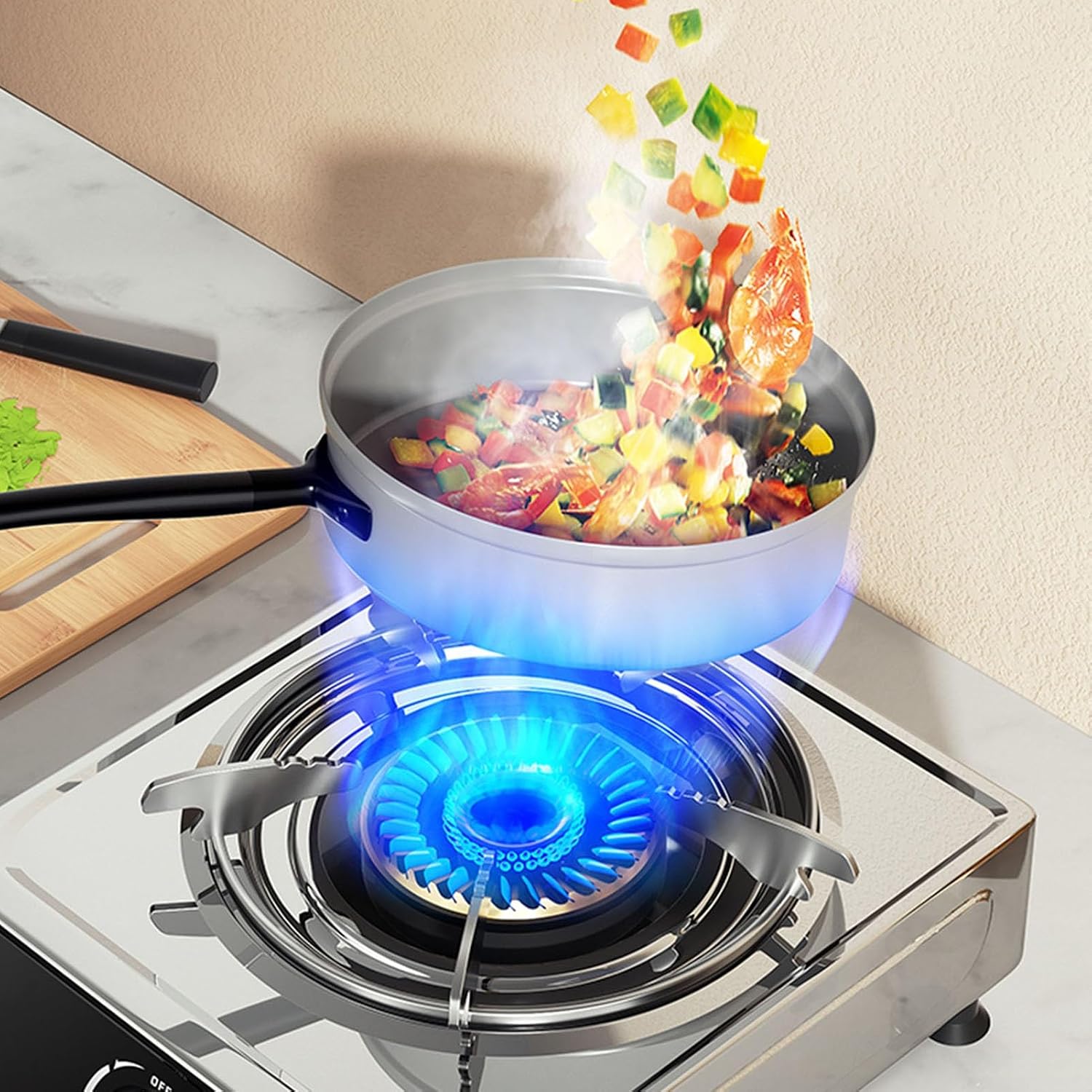 Gas Stove,1 Burner Portable Gas Hob LPG/NG Cooker,Stainless Steel Freestanding Table Top for Home Camping Garden Catering,4.2KW/14330.4BTU (Color : NG)