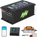 48V 125Ah Lithium Golf Cart Battery with 18A Charger, Built-in Smart 200A BMS, with Touch Monitor, Max 6.4kW Power Output, 8000+ Cycles, Perfect for Golf Carts, Lawn Mower, Solar, RV and Off Grid