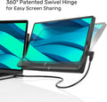 SideTrak Swivel 14' Attachable Portable Monitor Extender, FHD TFT Laptop Dual Screen with Kickstand + Unique Swivel Hinge, Compatible with Mac, PC, Chrome, Powered by USB® / Mini HDMI Port - 10 Pack