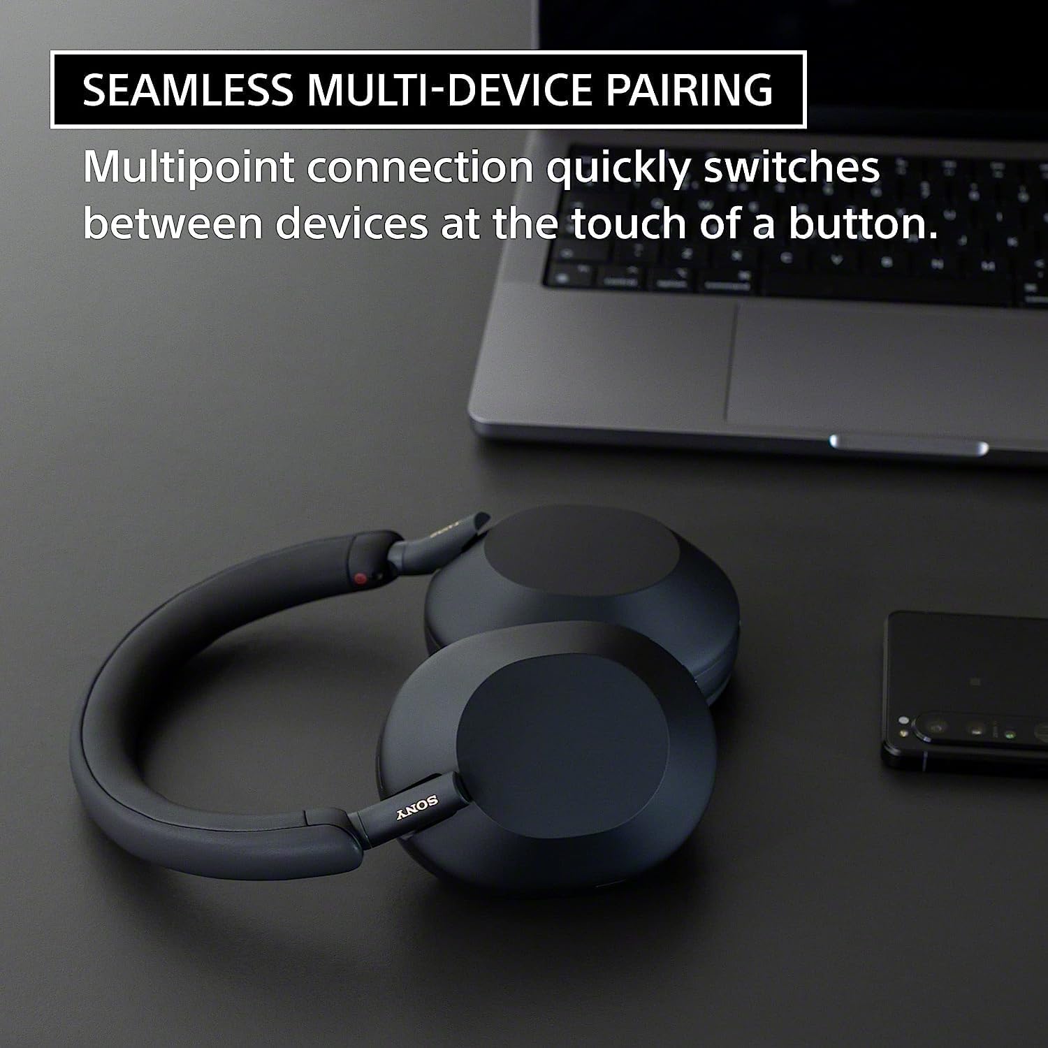 Sony WH-1000XM5 Best Auto Noise Canceling Wireless Over-Ear Headphones, 30hr Battery Life - Optimizer for Alexa and Google Assistant, Crystal Clear Hands-Free Calling and Built-in mic Bundle (Black)