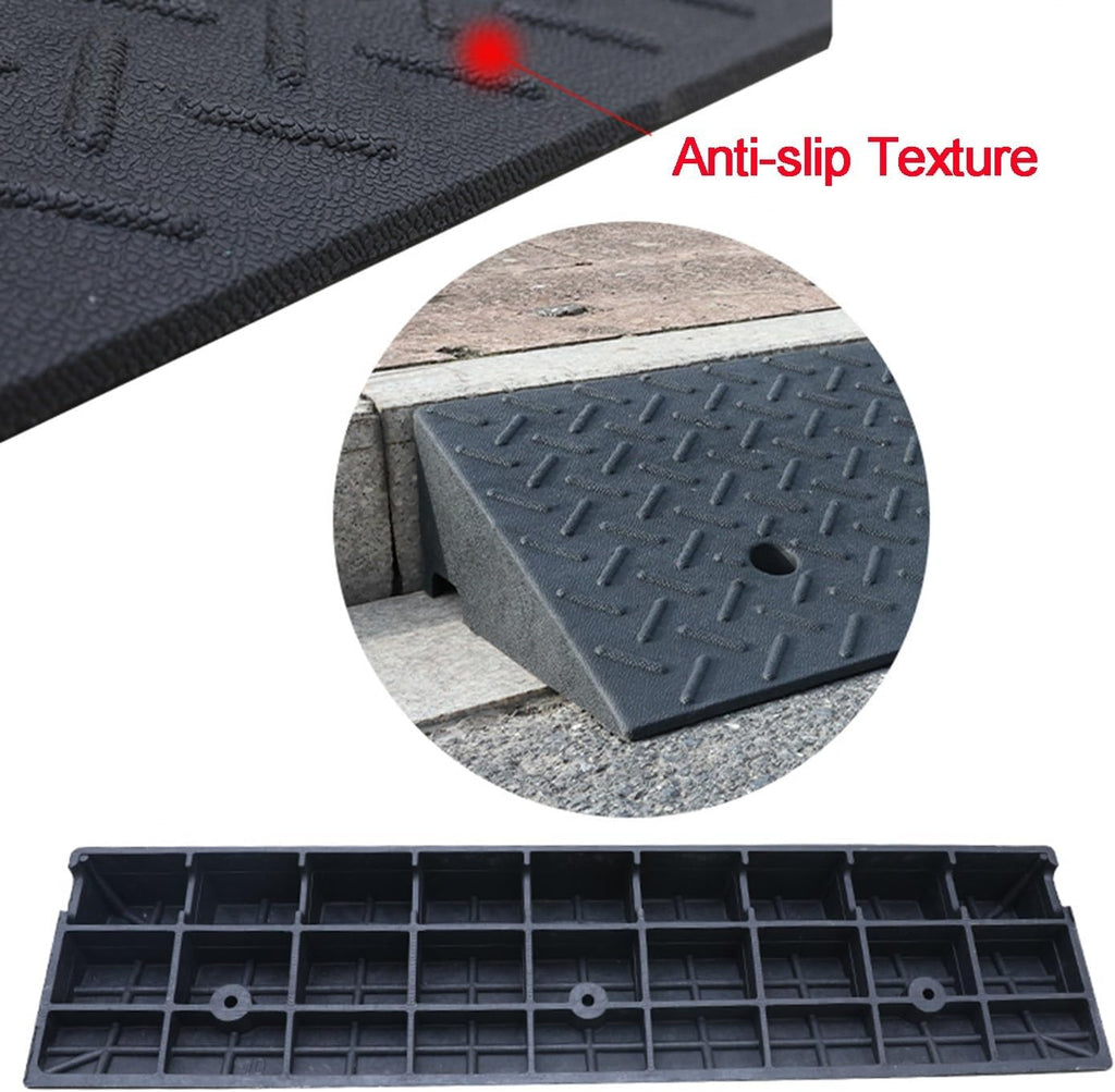 Rubber Kerb Ramp, Heavy Duty Threshold Ramps,Height 3.9/4.3/4.7/5.1/5.5/5.9 inches,Curb Ramp for Driveway, Mobility Scooter/Door/Step(Height 10cm (4 inch))
