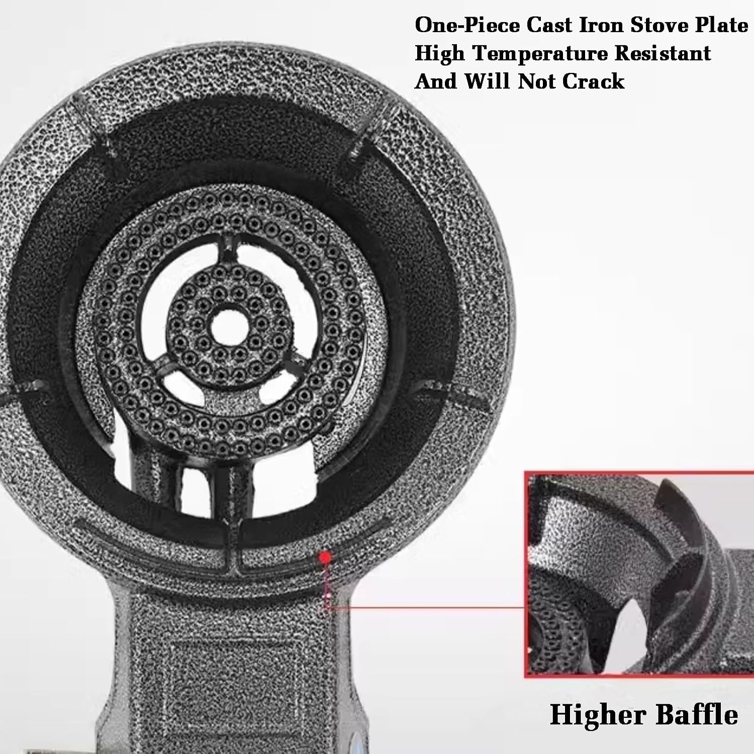 Portable Gas Stove with 1 Burner,7.0KW Camping Gas Cooker,Cast Iron Pot Rack,with Flameout Protection,for Natural Gas/liquefied Petroleum Gas(LPG)