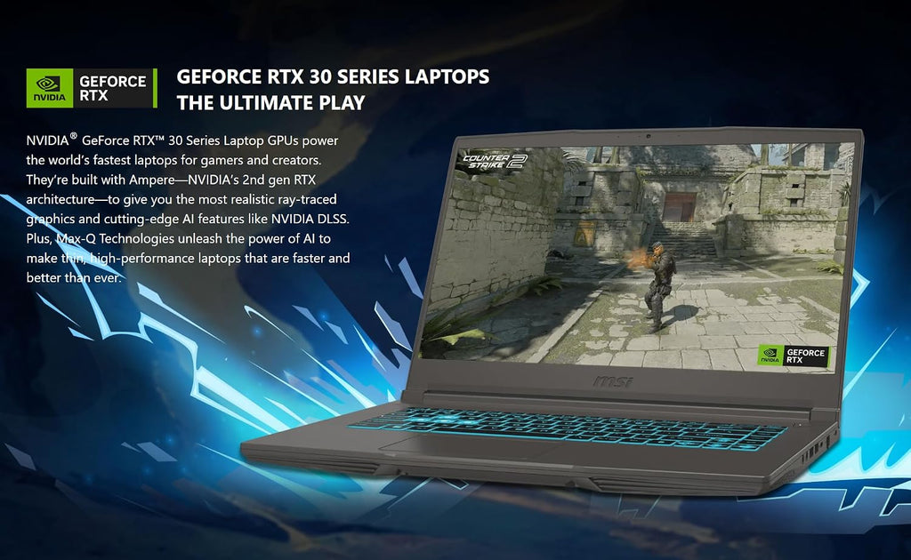 msi Thin 15.6 inch FHD 144Hz Gaming Laptop-Intel Core i5-13420H-NVIDIA GeForce RTX 3050 -Window 11 Pro-W/Mouse pad (32GB RAM | 2TB PCIe SSD)
