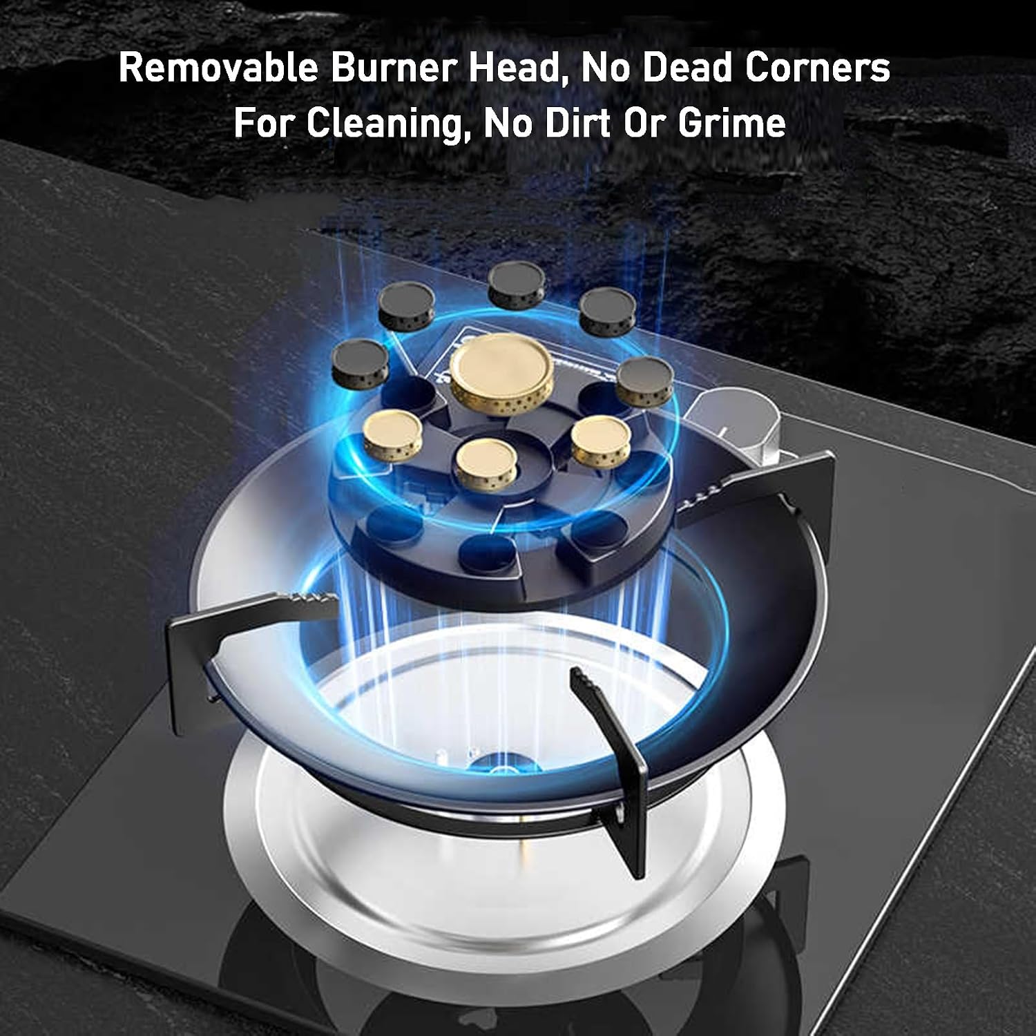 Home Gas Stove,Portable Single-burner Gas Stove,Automatic Ignition Camping Single-burner LPG/NG,Suitable for RV Apartment and Outdoor 5.2kw(LPG)