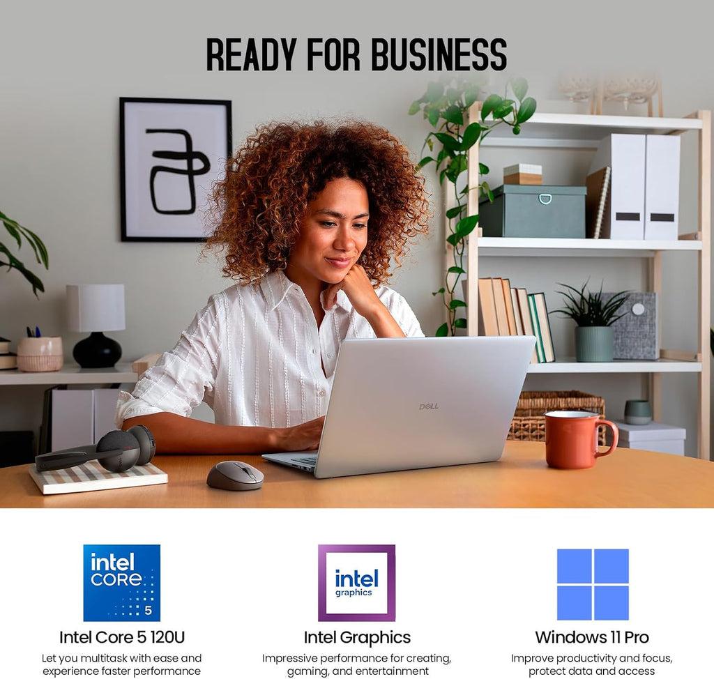 Dell 2026 16 Touchscreen Laptop Computer, 16' FHD+ Touch Screen Business Laptop, Intel Core 5 (10-Cores, Beat i7-1355U), 16GB DDR5 512GB SSD, Windows 11 Pro, Backlit Keyboard, Wi-Fi 6E, Copilot Key