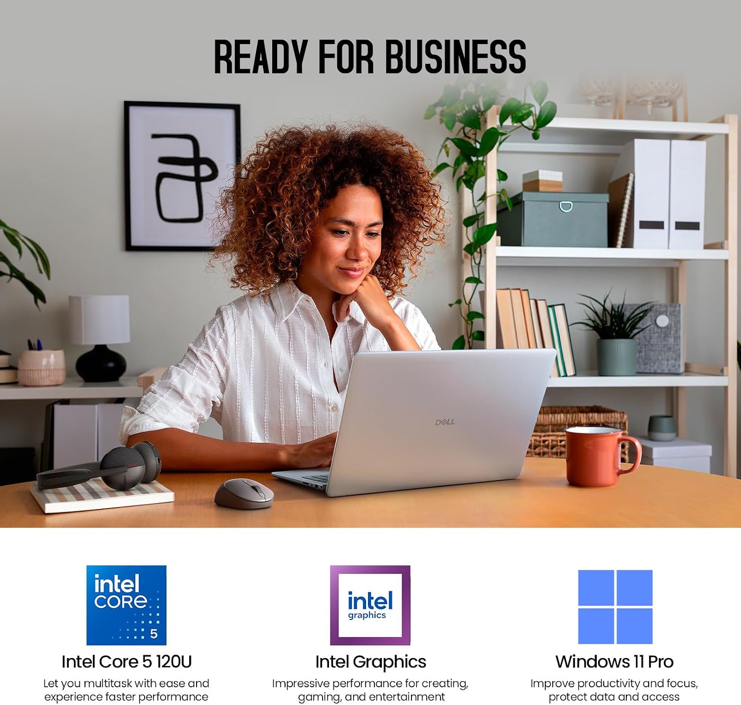 Dell 2026 16 Touchscreen Laptop Computer, 16' FHD+ Touch Screen Business Laptop, Intel Core 5 (10-Cores, Beat i7-1355U), 16GB DDR5 512GB SSD, Windows 11 Pro, Backlit Keyboard, Wi-Fi 6E, Copilot Key