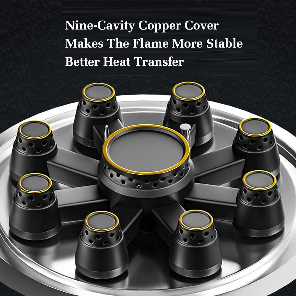 Camping Gas Stove 1 Burner,5.2KW Portable Stainless Steel Cooktop,with Flameout Protection,Lightweight for Outdoor Travel Hiking(LPG)