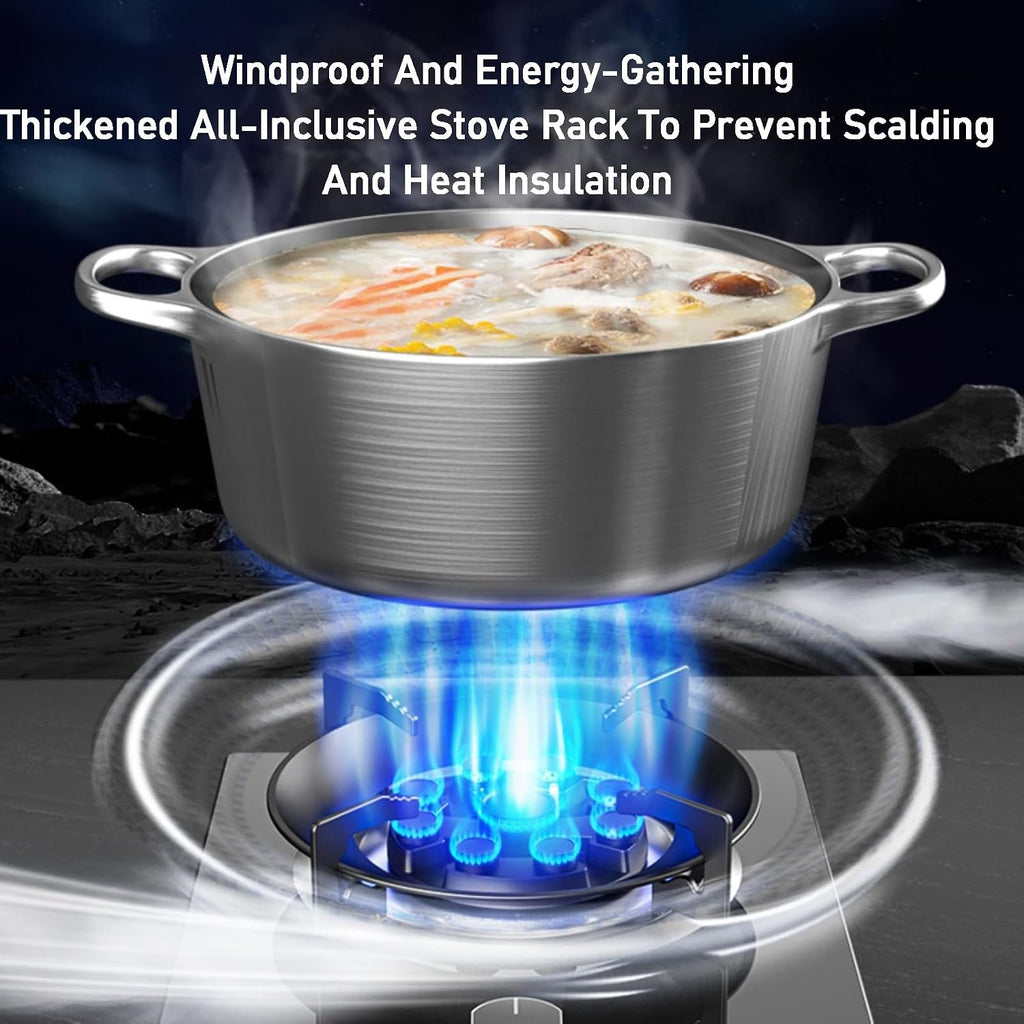 Home Gas Stove,Portable Single-burner Gas Stove,Automatic Ignition Camping Single-burner LPG/NG,Suitable for RV Apartment and Outdoor 5.2kw(LPG)