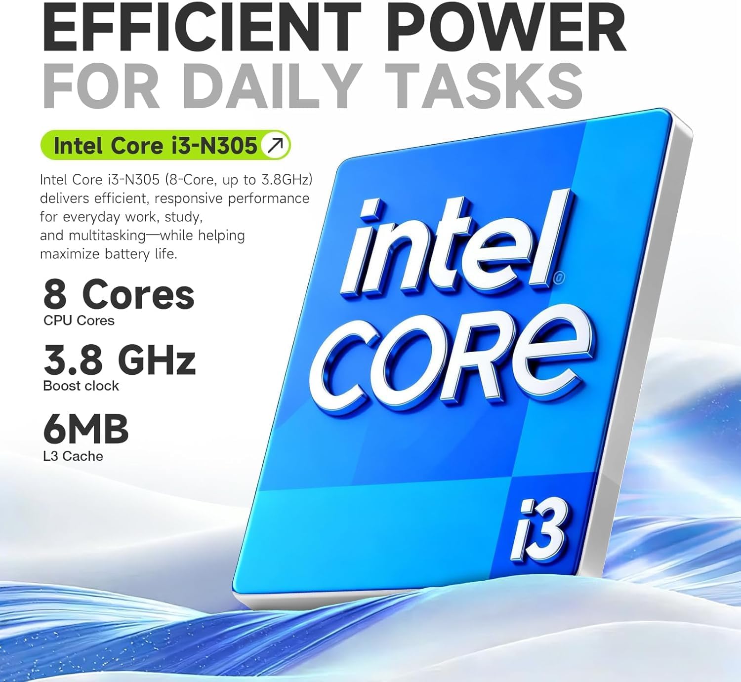 HP 2026 17 inch laptops, 32GB RAM 512GB SSD, Intel Core i3-N305, 17.3' FHD IPS, Up to 9.5 Hours Battery Life–Business Laptop for Work & Students, Type-c, Windows 11 with Office 365 for The Web