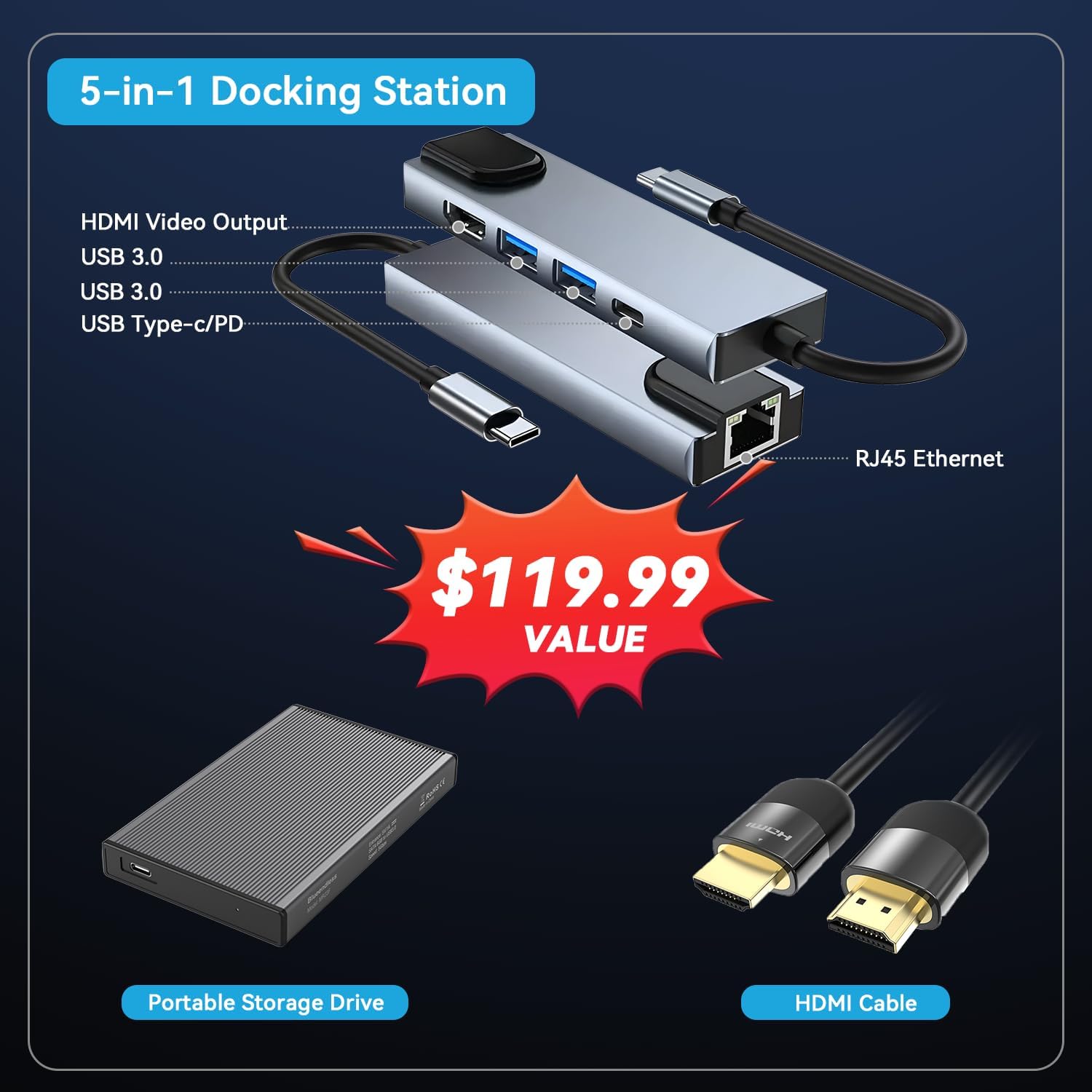 HP 15.6' FHD Laptop, Anti-Glare Display, 10-Core Intel Core i5-1235U, 16GB RAM, 1TB SSD + 500GB Portable Storage Hub, KeyPad, WiFi 6, Webcam, USB-C, Win 11 Pro, Natural Silver