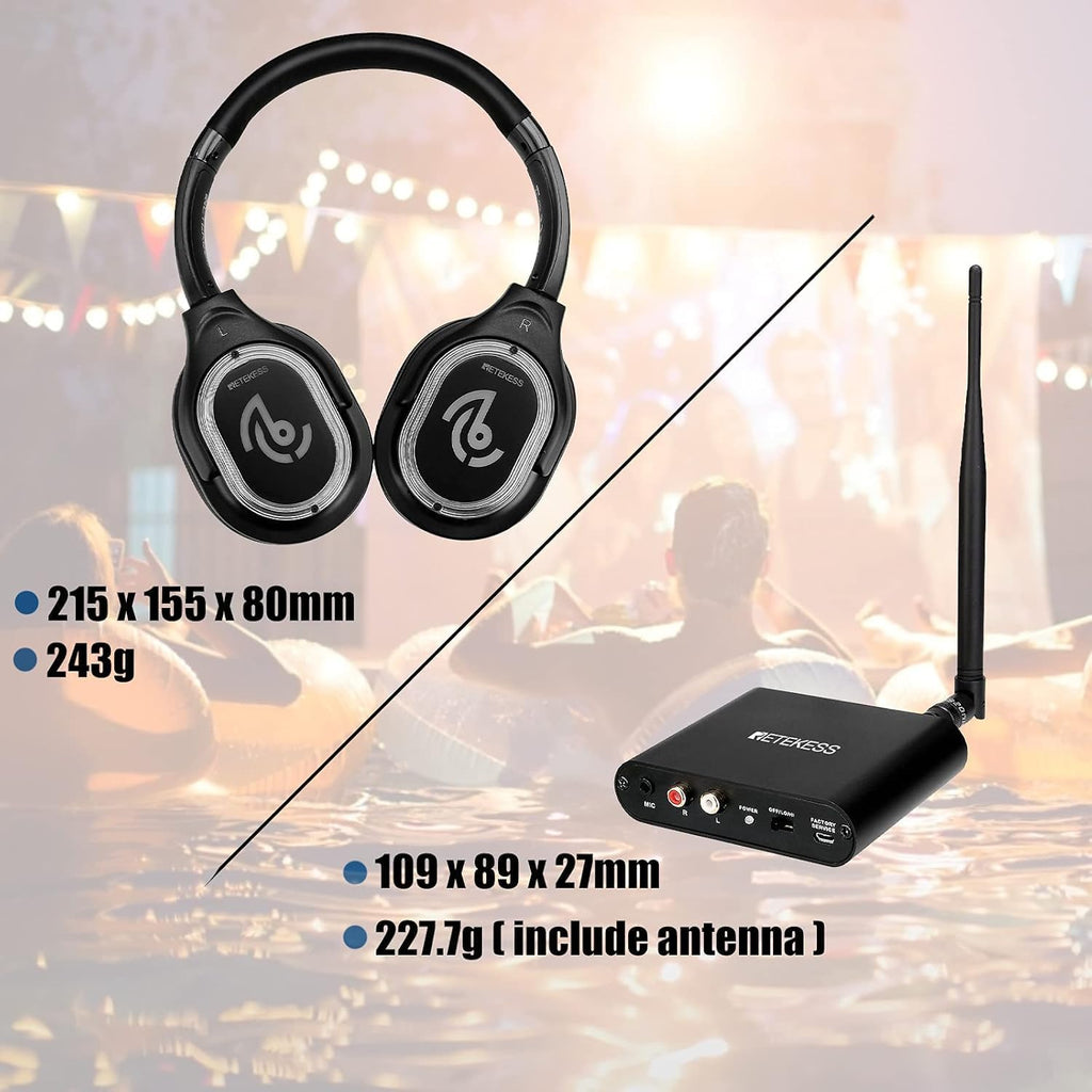 Retekess TA003 Silent Disco Headphone System (1 Transmitter)