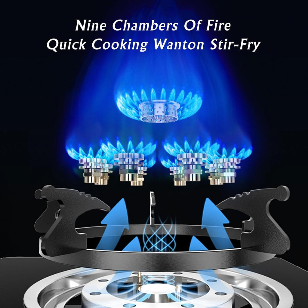 Propane Stove 2 Burners Portable Propane Stove,14330.4BTU High Power Tempered Glass Gas Cooktop for RV Outdoor Kitchen and Apartment (Color : NG, Size : Style 1)