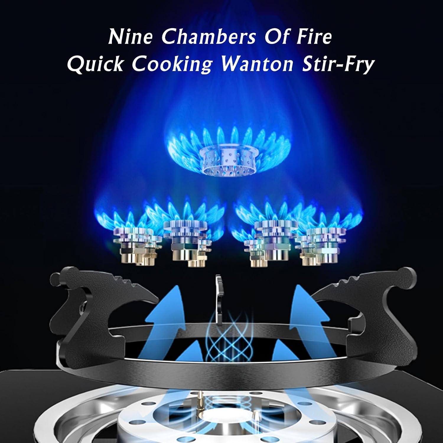 Propane Stove 2 Burners Portable Propane Stove,14330.4BTU High Power Tempered Glass Gas Cooktop for Home Use Food Stalls and Canteens (Color : LPG, Size : Style 1)