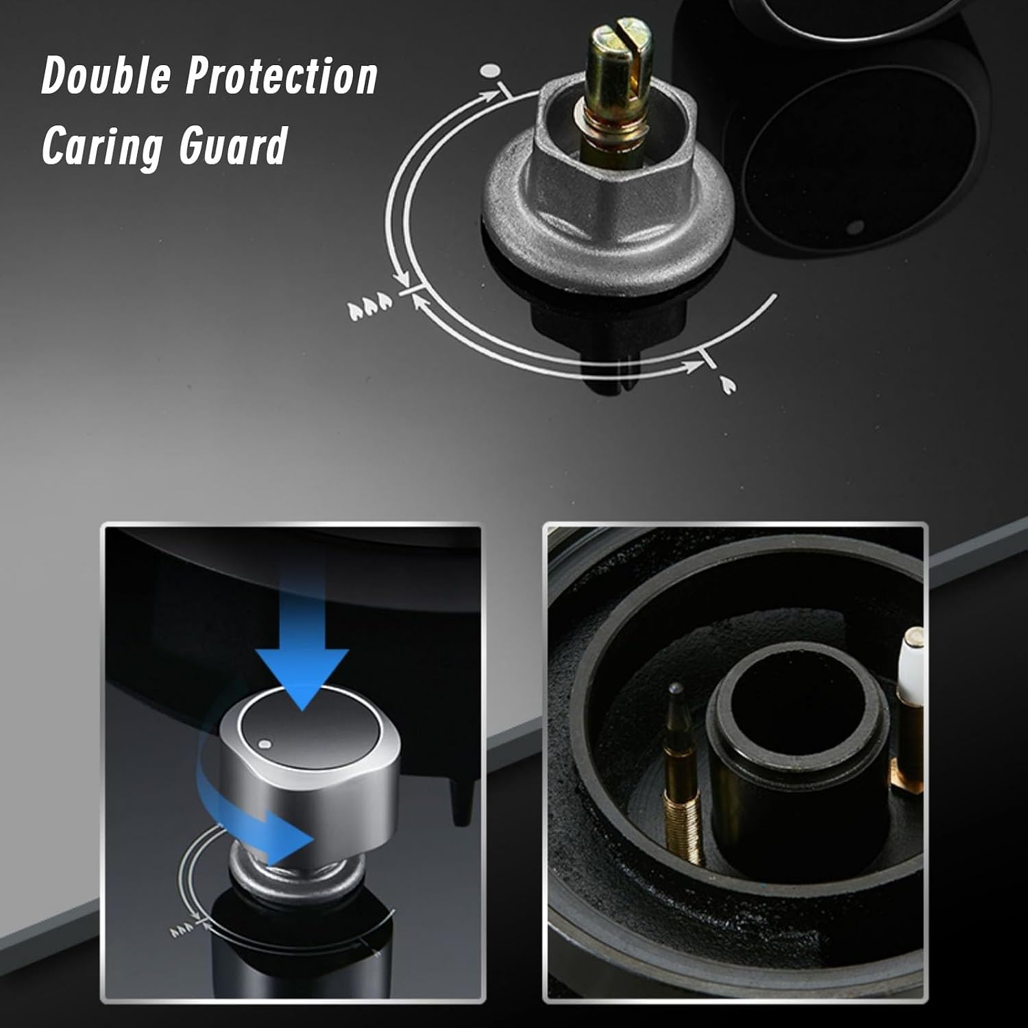 Portable Gas Stove,Single Burner Propane Stove,Max 17060BTU with Pulse Electronic Ignition Tempered Glass Suitable for Apartments Kitchens and More (Color : LPG)