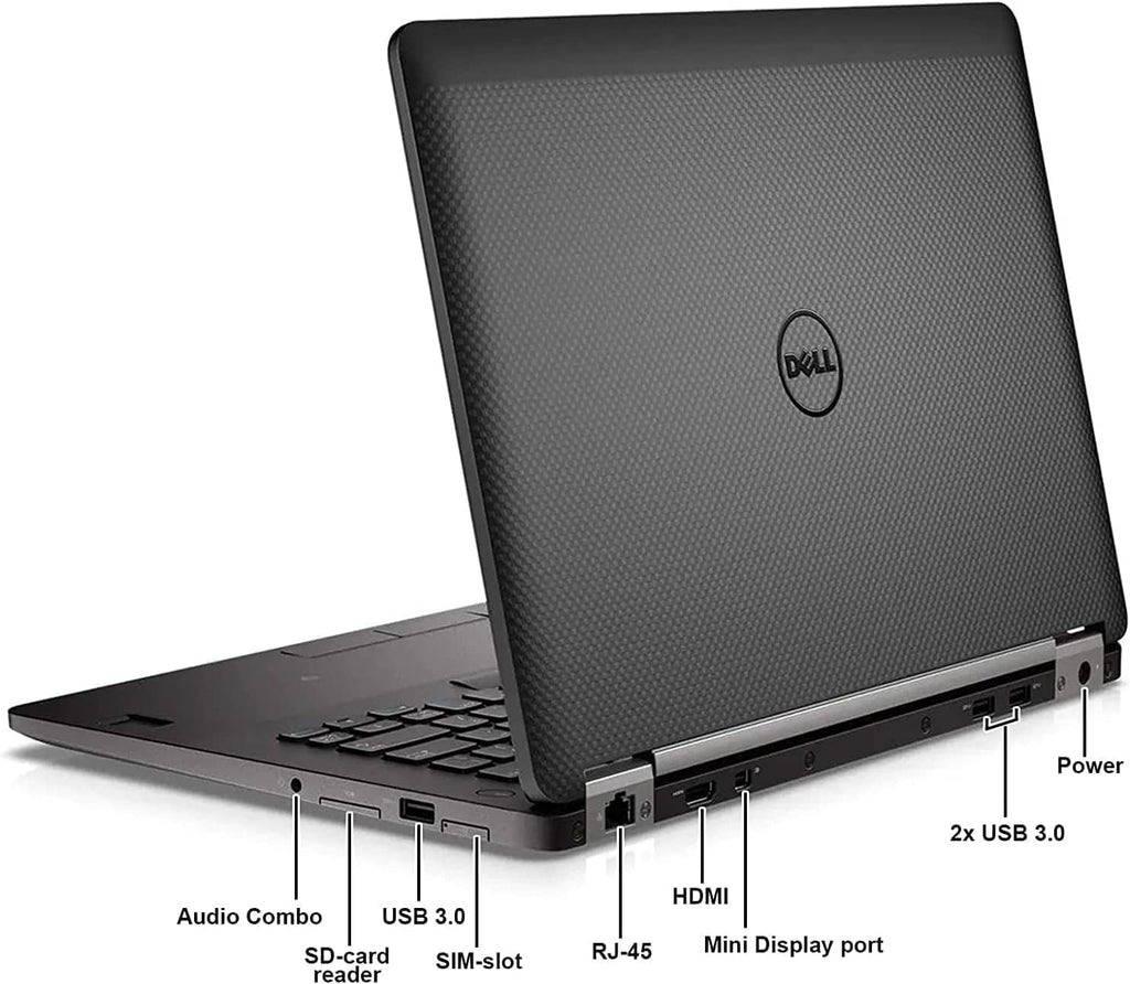 Dell Latitude E7470 14-Inch Display Laptop, Intel Core i7-6600U, 16GB RAM, 256GB SSD, Camera, Windows 11 Pro (Renewed)