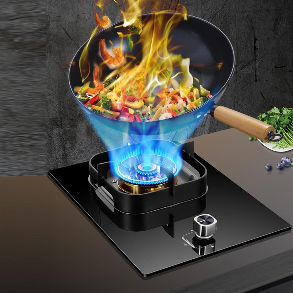 Gas Stove with 1 Burner,5.2KW Kitchen Counter Top Stove,Gas/LP Gas Conversion Stove,with Flameout Protection,for Home Kitchen Motor Home Camp(LPG)