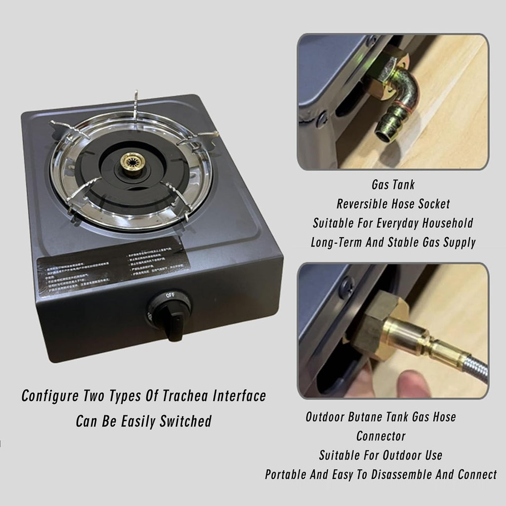Portable Gas Stove,Cassette Stove,Max 13648BTU Single Burner Cassette Stove Piezo-Ceramic Ignition for Home Use Food Stalls and Canteens