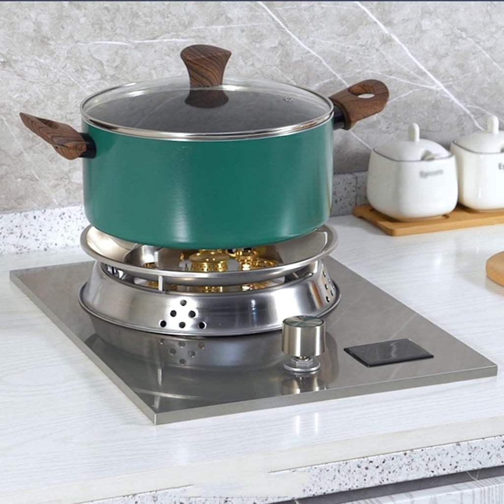 Gas Stove 1 Burner,Portable Gas Stove,Gas/LP Gas Conversion Stove,Stainless Steel Indoor Regulators,with Flameout Protection,for Home Kitchen(LPG)