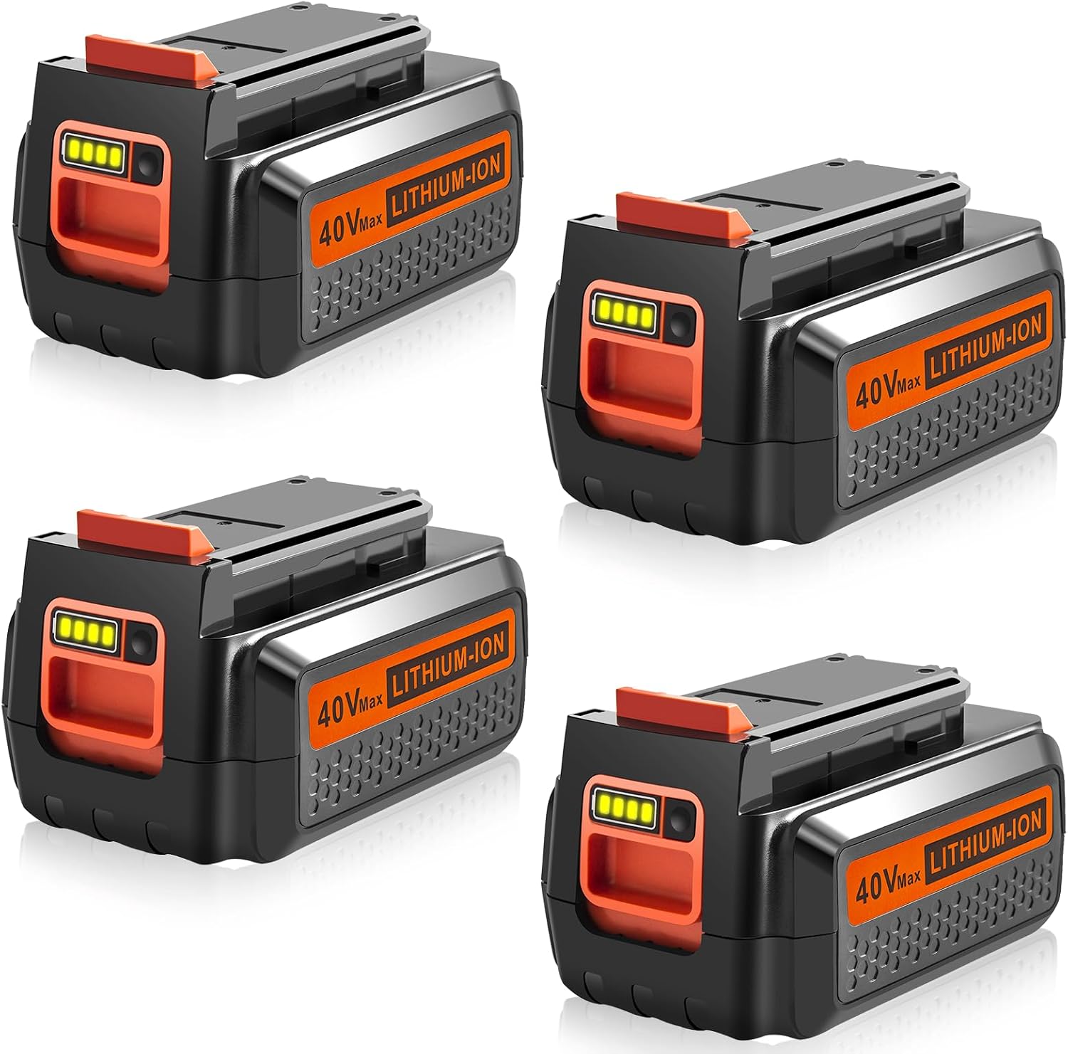 PENGJBATTER 4 Packs 40V 3000mAh Long-Lasting Battery Compatible for Black and Decker 40V Lithium Battery LBXR36 LBX2040 LBX2540 LBXR2036, Compatible with Black and Decker 40 Volt Power Tools